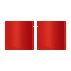 Matte Rose Red Square Aluminum with Rounded Corner Stand Up SlickSeal™ Bags