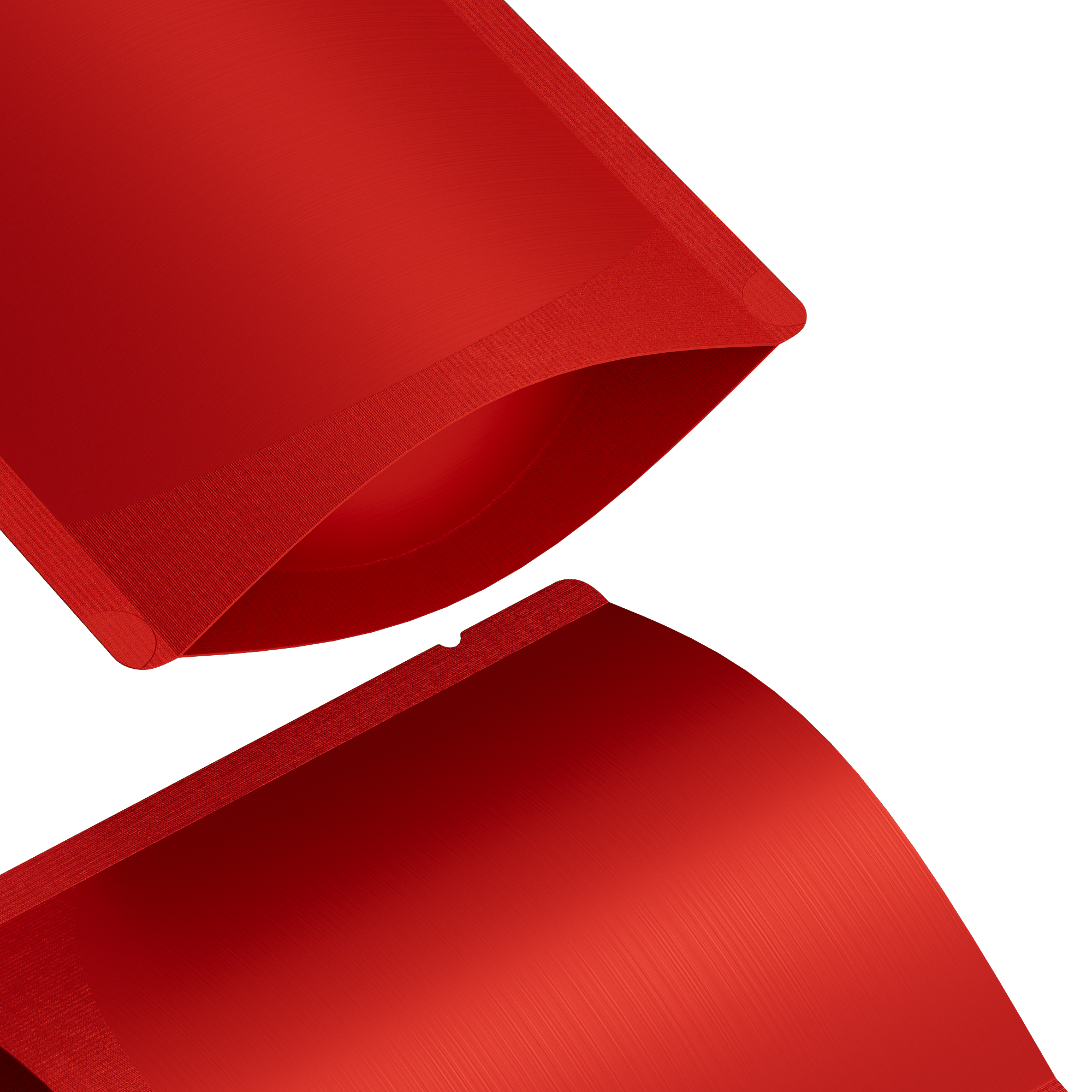 Matte Rose Red Square Aluminum with Rounded Corner Stand Up SlickSeal™ Bags