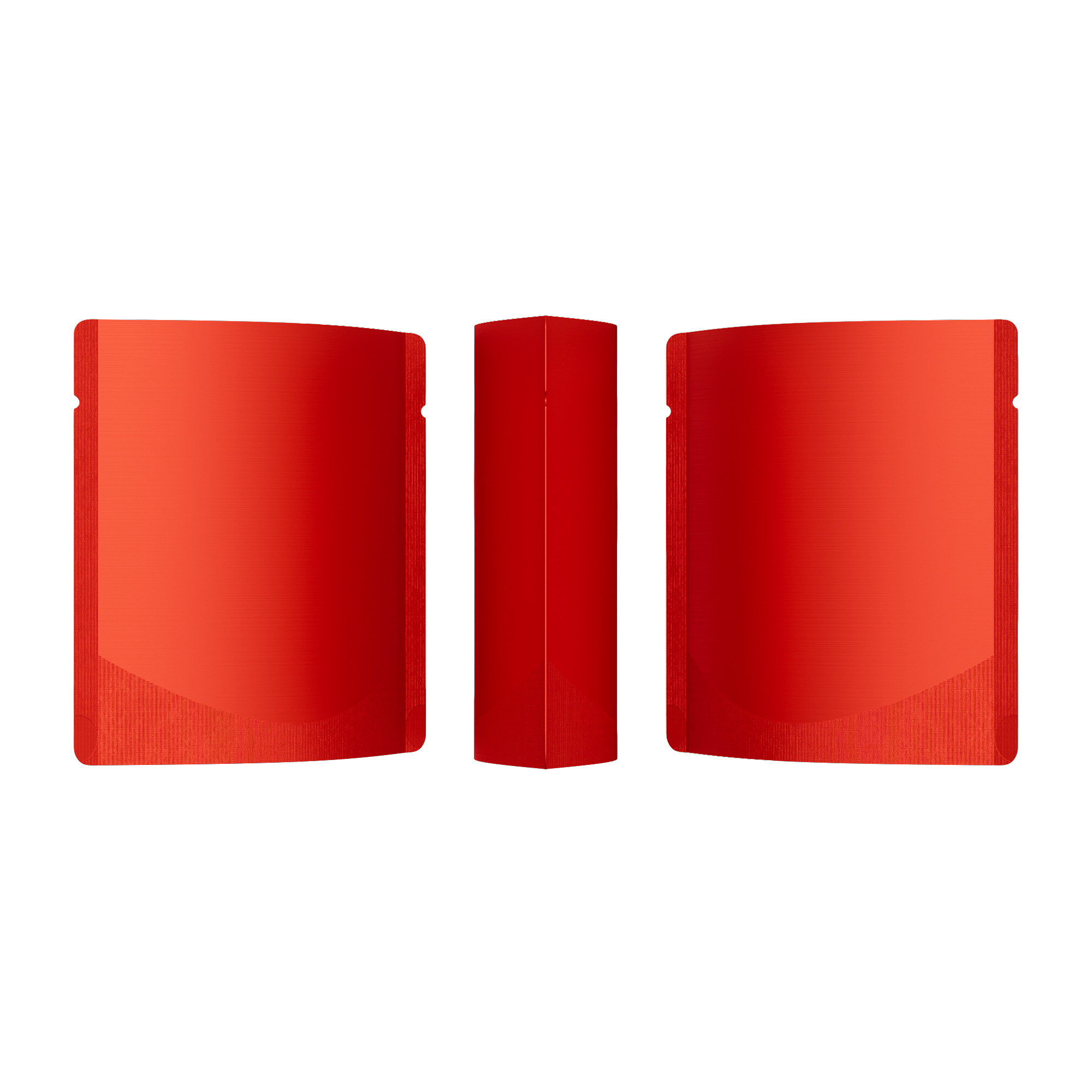 Matte Rose Red Square Aluminum with Rounded Corner Stand Up SlickSeal™ Bags