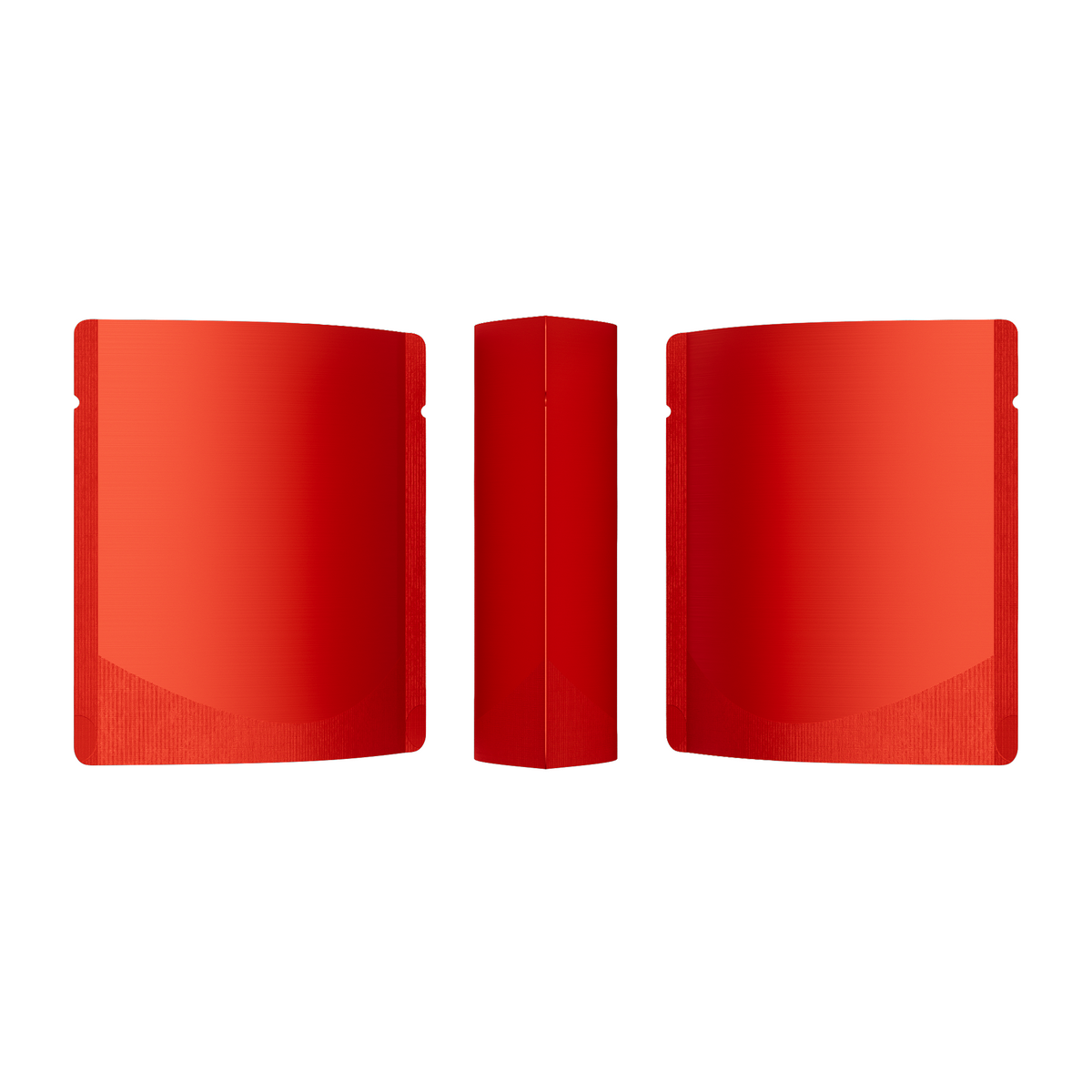 Matte Rose Red Square Aluminum with Rounded Corner Stand Up SlickSeal™ Bags