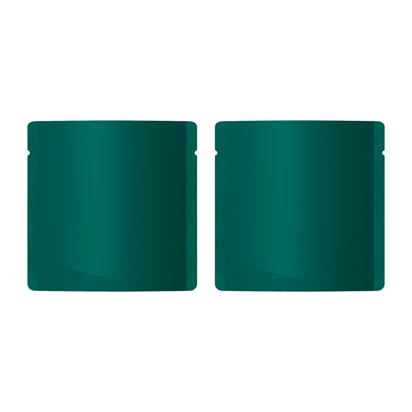 Matte Empress Teal Green Square Aluminum with Rounded Corner Stand Up SlickSeal™ Bags