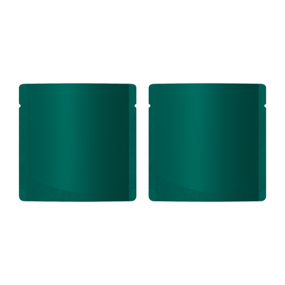 Matte Empress Teal Green Square Aluminum with Rounded Corner Stand Up SlickSeal™ Bags