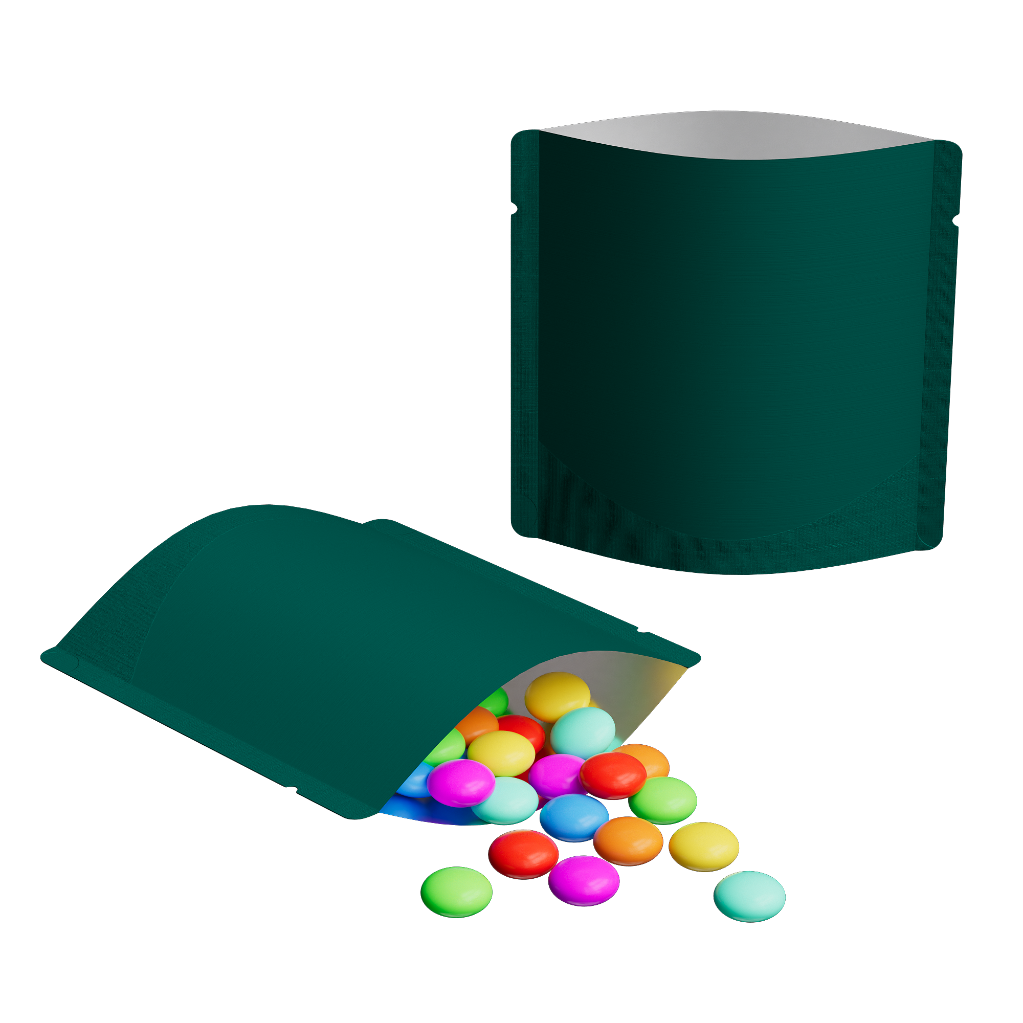 Matte Colored Square Aluminum with Rounded Corner Stand Up SlickSeal™ Bags