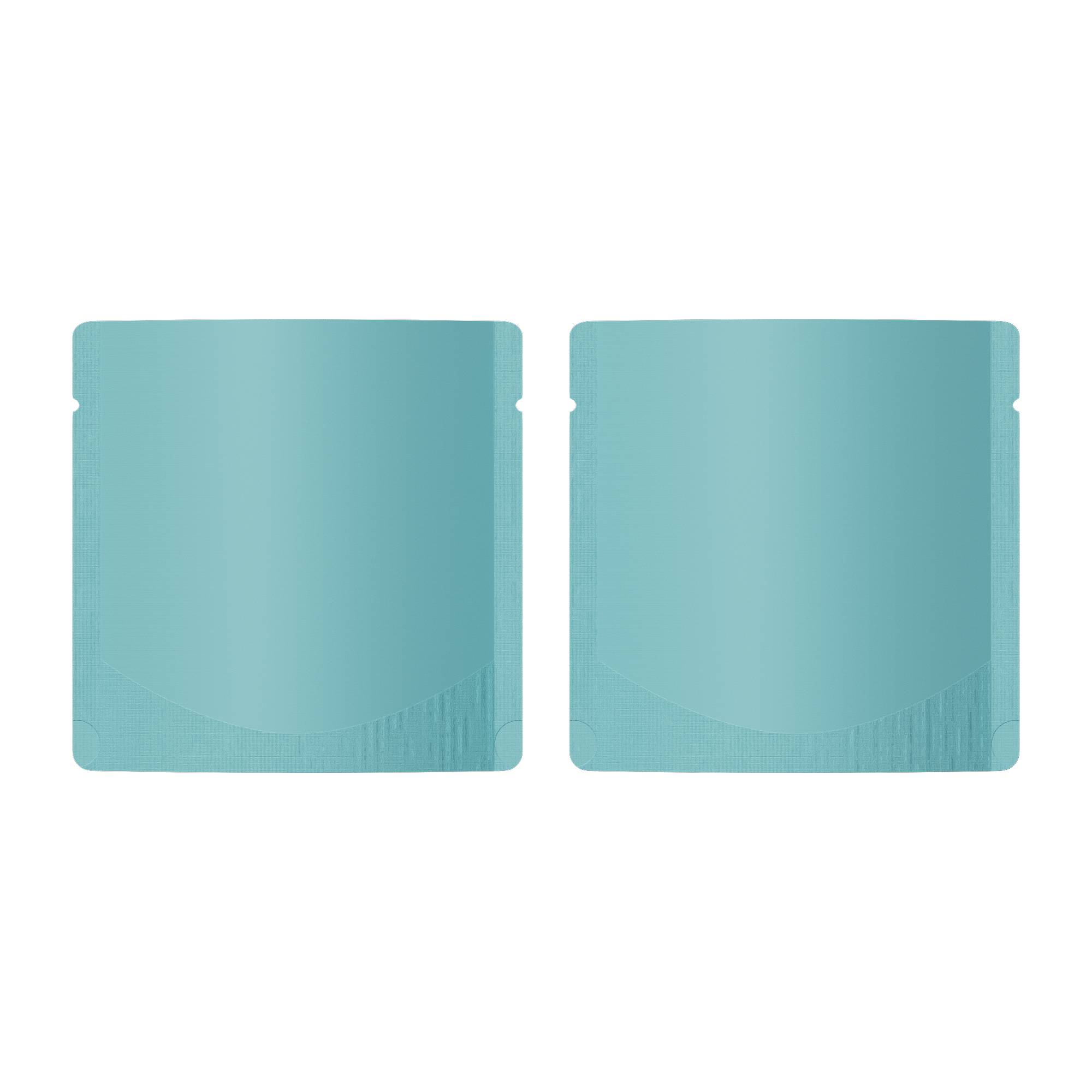 Matte Powder Blue Square Aluminum with Rounded Corner Stand Up SlickSeal™ Bags