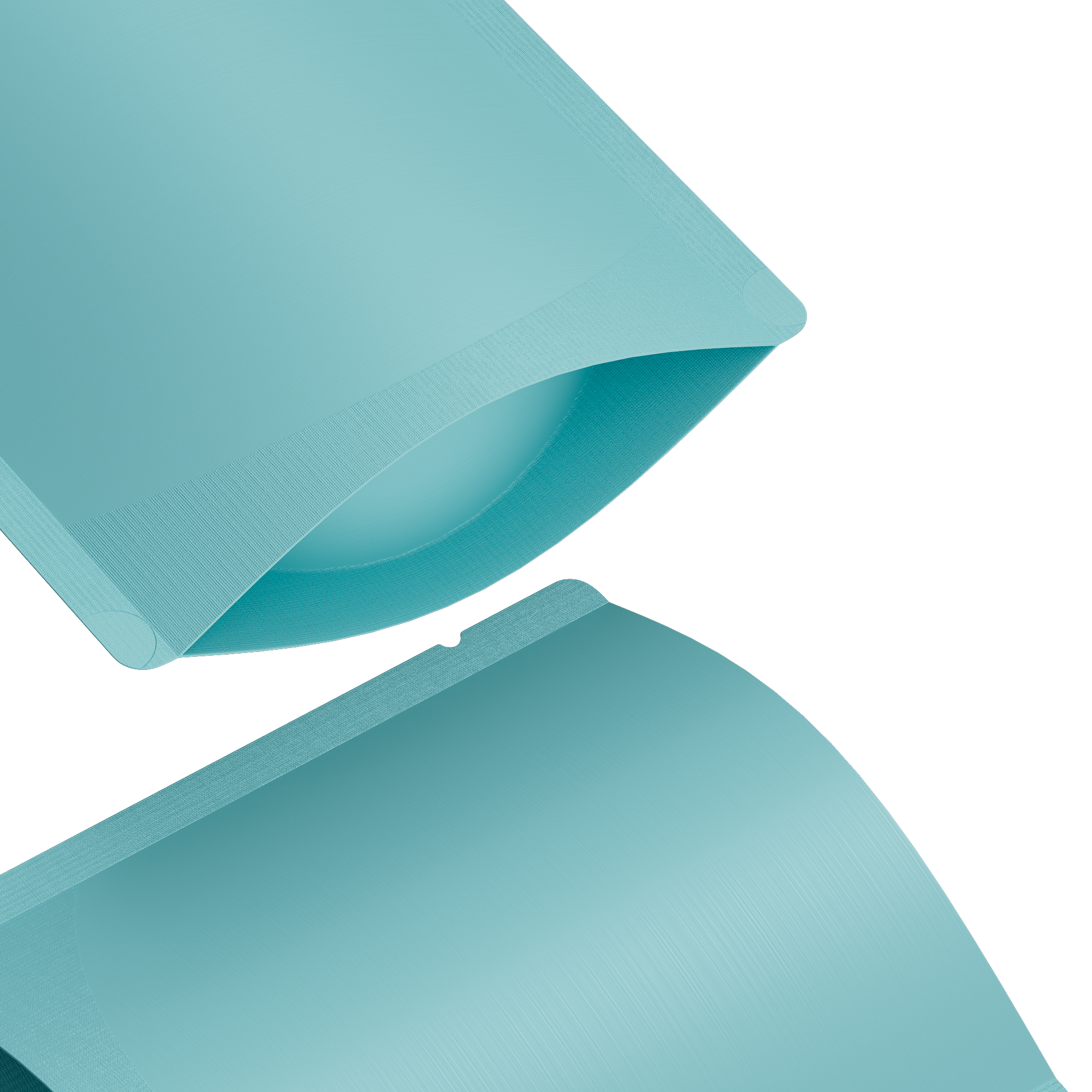 Matte Powder Blue Square Aluminum with Rounded Corner Stand Up SlickSeal™ Bags