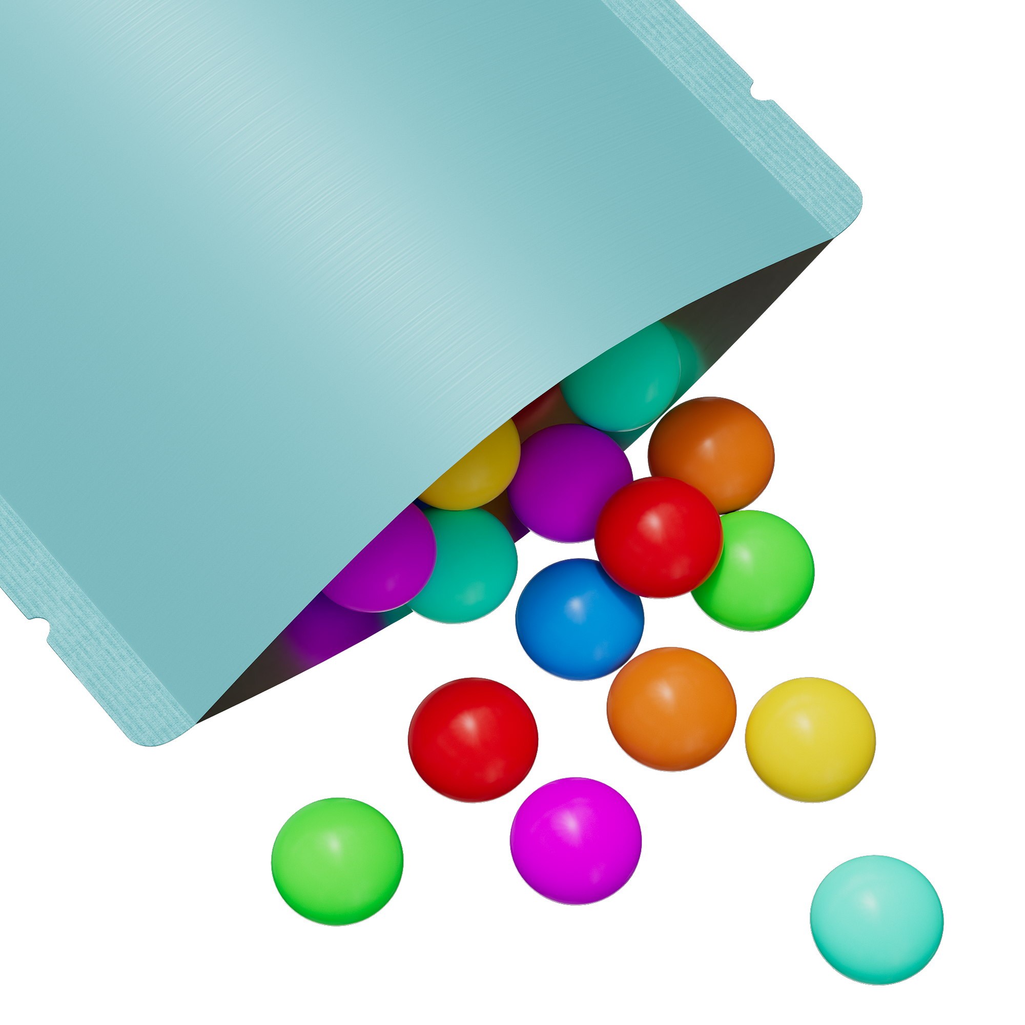 Matte Colored Square Aluminum with Rounded Corner Stand Up SlickSeal™ Bags