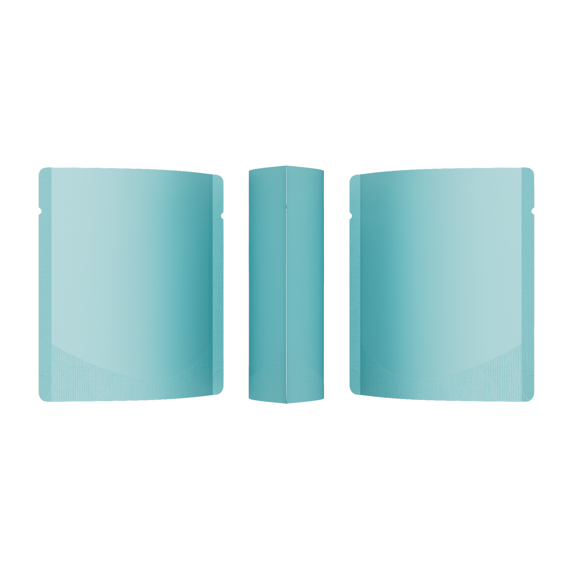 Matte Powder Blue Square Aluminum with Rounded Corner Stand Up SlickSeal™ Bags