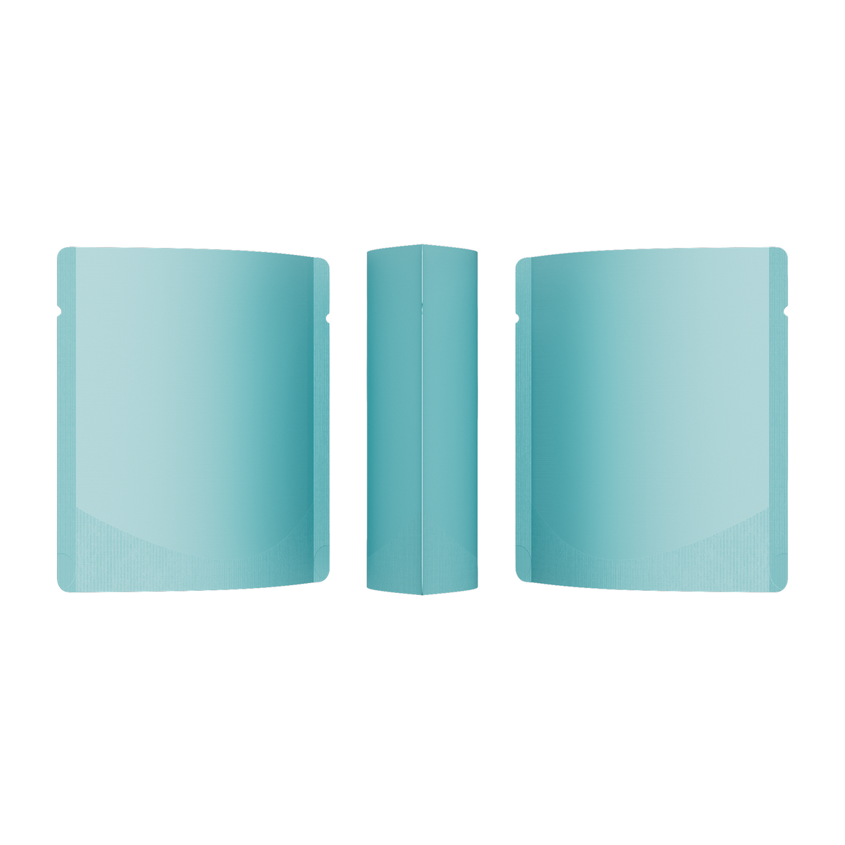 Matte Powder Blue Square Aluminum with Rounded Corner Stand Up SlickSeal™ Bags