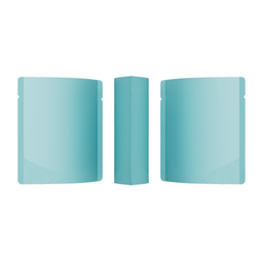 Matte Powder Blue Square Aluminum with Rounded Corner Stand Up SlickSeal™ Bags