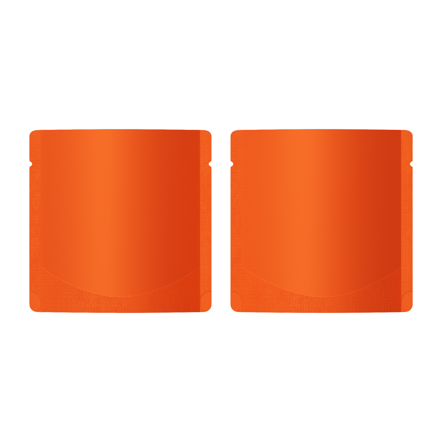 Matte Pumpkin Seed Orange Square Aluminum with Rounded Corner Stand Up SlickSeal™ Bags