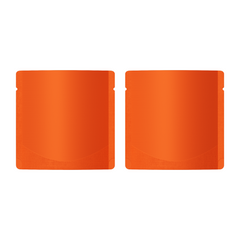 Matte Pumpkin Seed Orange Square Aluminum with Rounded Corner Stand Up SlickSeal™ Bags