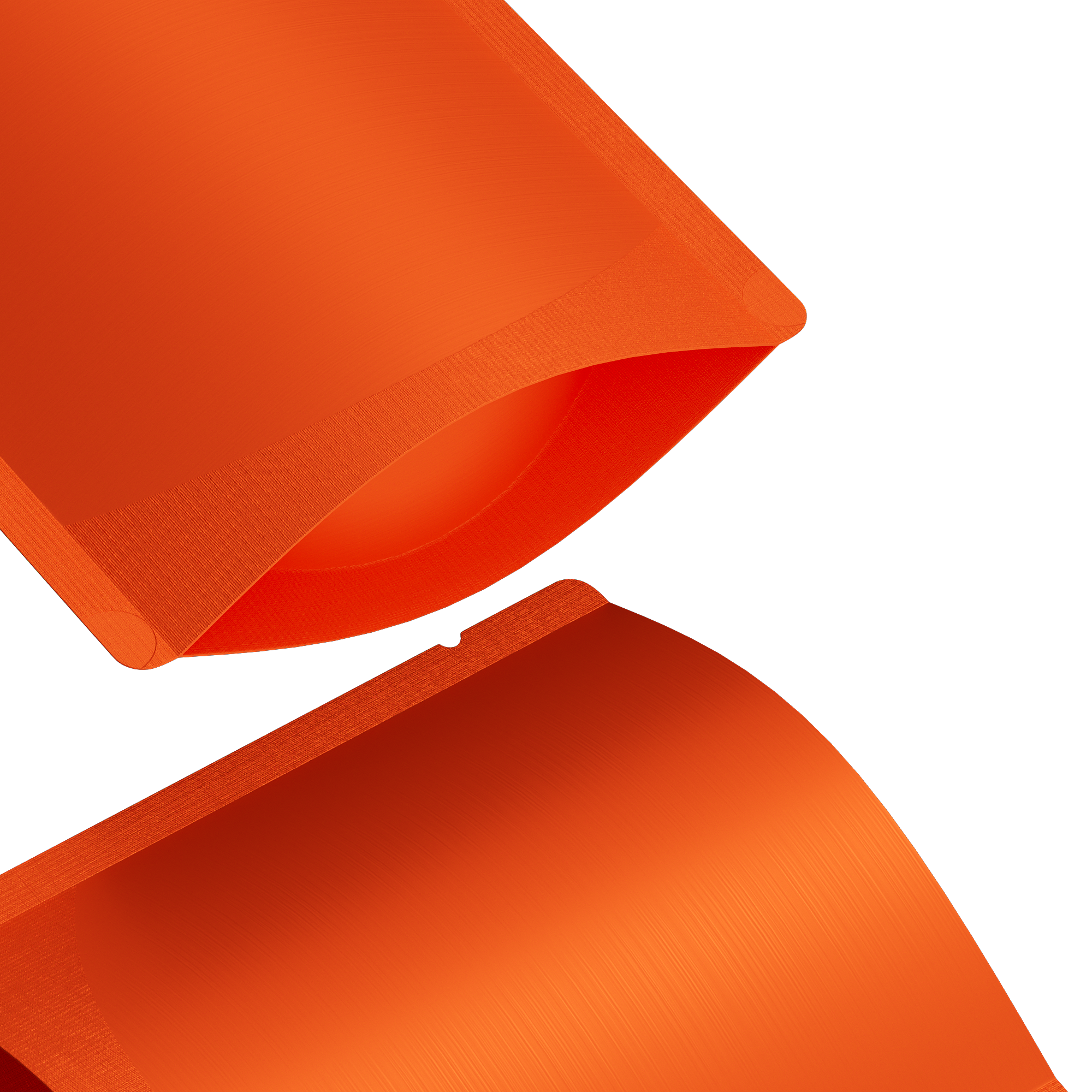 Matte Pumpkin Seed Orange Square Aluminum with Rounded Corner Stand Up SlickSeal™ Bags
