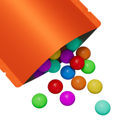Matte Pumpkin Seed Orange Square Aluminum with Rounded Corner Stand Up SlickSeal™ Bags