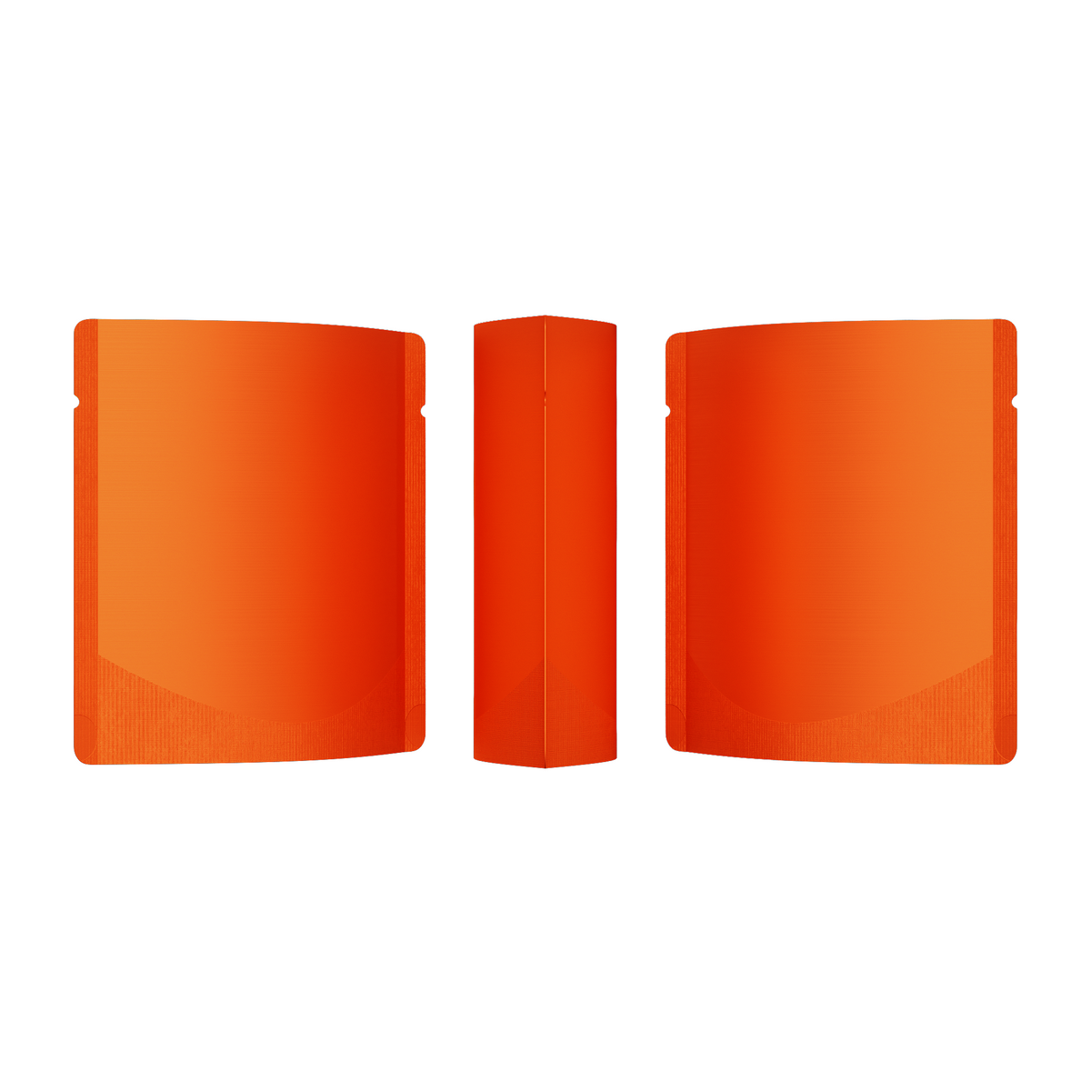 Matte Pumpkin Seed Orange Square Aluminum with Rounded Corner Stand Up SlickSeal™ Bags