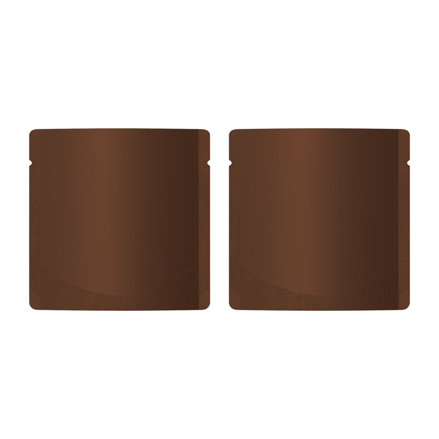Matte Mahogany Brown Square Aluminum with Rounded Corner Stand Up SlickSeal™ Bags