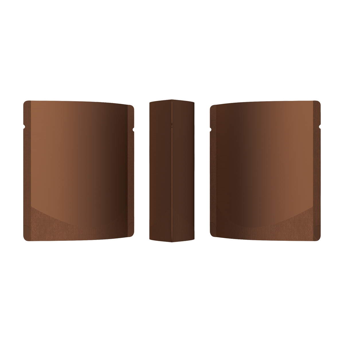 Matte Mahogany Brown Square Aluminum with Rounded Corner Stand Up SlickSeal™ Bags