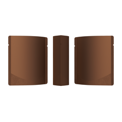 Matte Mahogany Brown Square Aluminum with Rounded Corner Stand Up SlickSeal™ Bags
