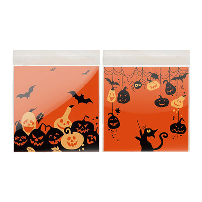 Clear Halloween Two Designs Cellophane Plastic Self-Adhesive Bags