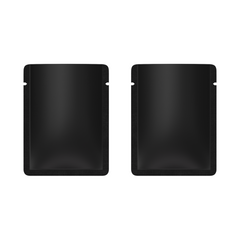 Double-Sided Matte Waxed Black Aluminum Open Bottom SlickSeal™ Sample Bags