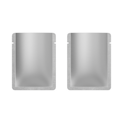 Double-Sided Matte Silver Steel Aluminum Open Bottom SlickSeal™ Sample Bags