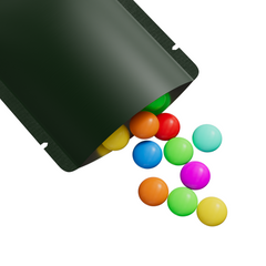 Double-Sided Matte Deep Teal Green Aluminum Open Bottom SlickSeal™ Sample Bags