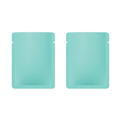 Double-Sided Matte Songbird Blue Aluminum Open Bottom SlickSeal™ Sample Bags