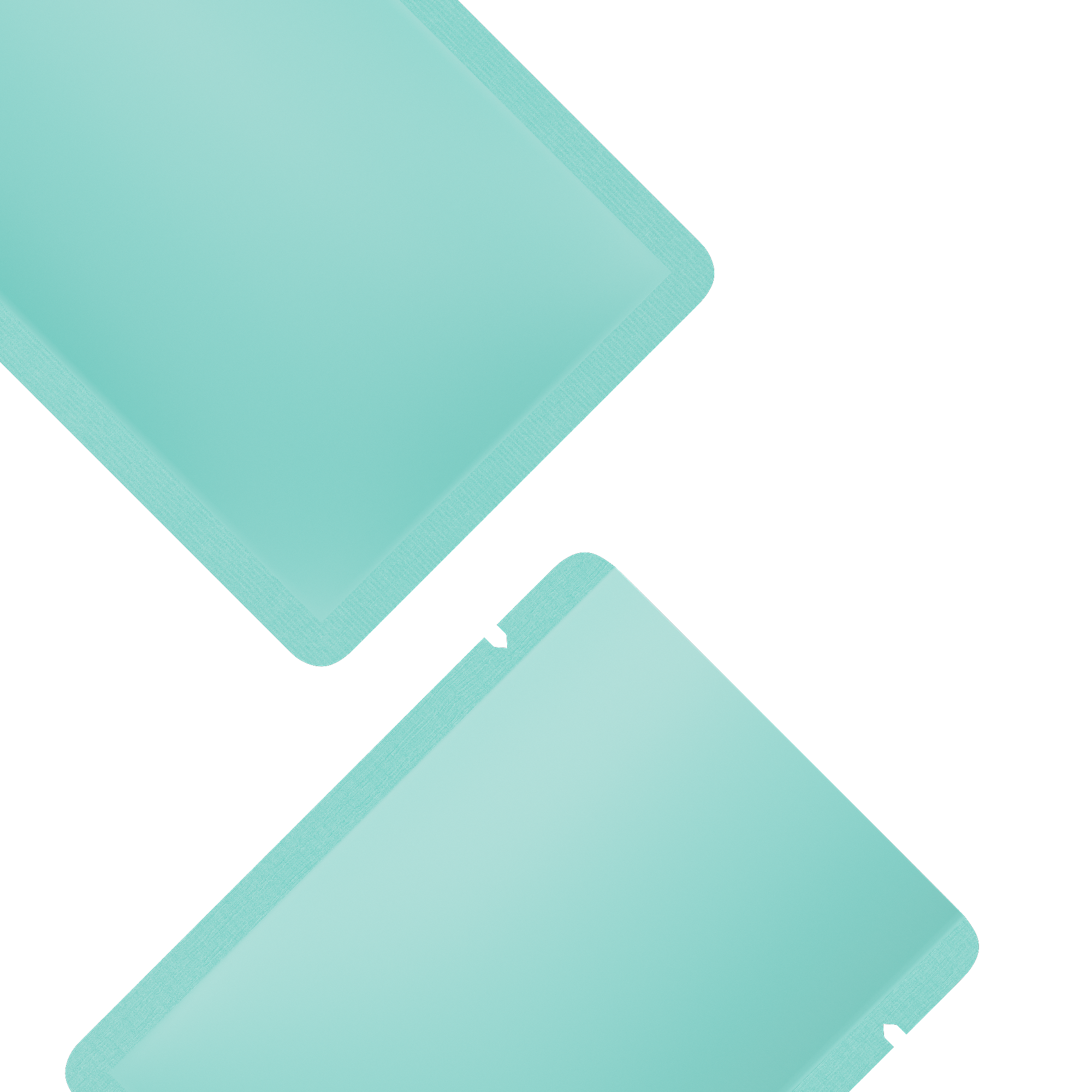 Double-Sided Matte Songbird Blue Aluminum Open Bottom SlickSeal™ Sample Bags