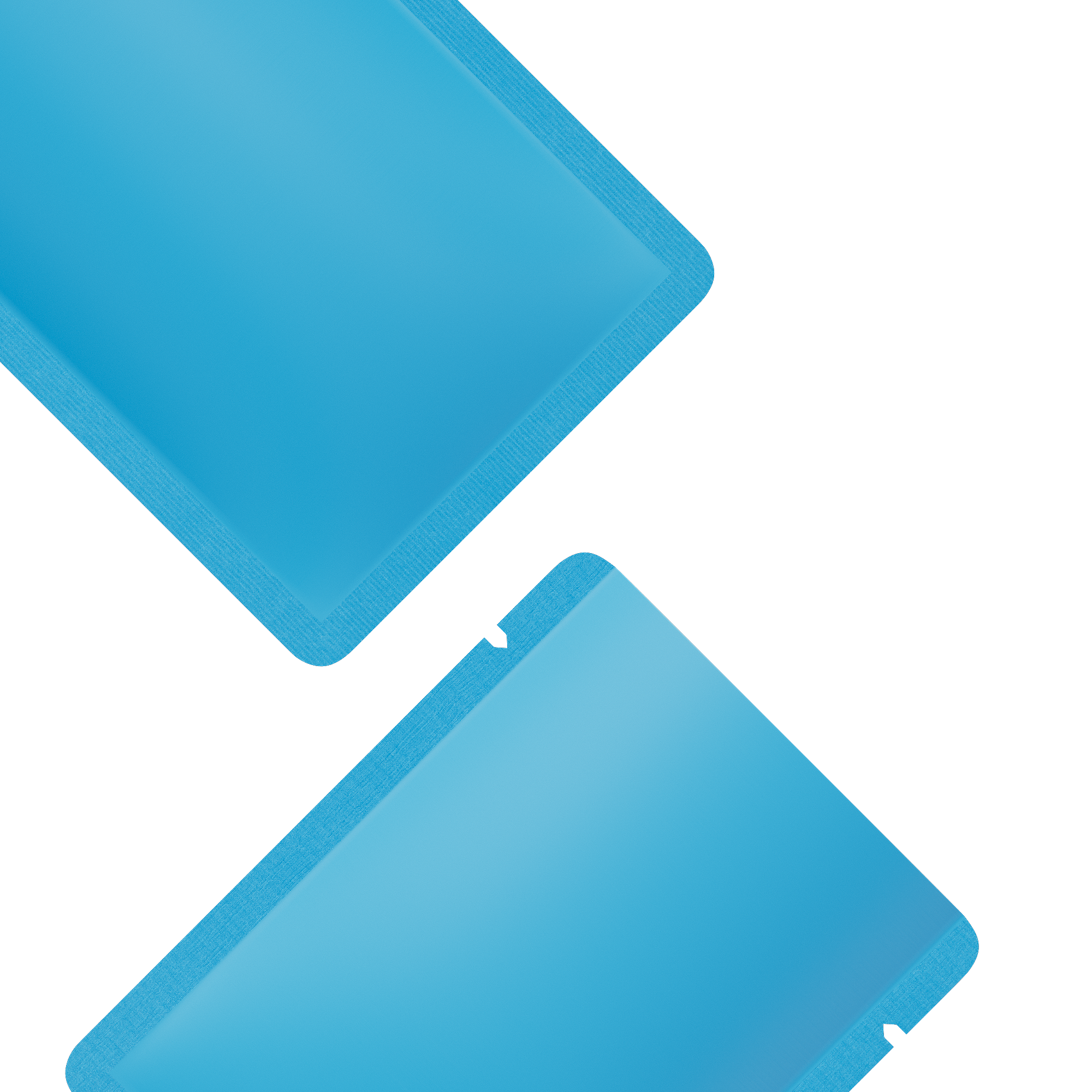Double-Sided Matte Olympic Blue Aluminum Open Bottom SlickSeal™ Sample Bags