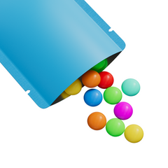 Double-Sided Matte Olympic Blue Aluminum Open Bottom SlickSeal™ Sample Bags