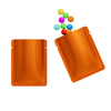 Double-Sided Matte Orange Tiger Aluminum Open Bottom SlickSeal™ Sample Bags - Orange Tiger