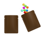 Double-Sided Matte Walnut Brown Aluminum Open Bottom SlickSeal™ Sample Bags