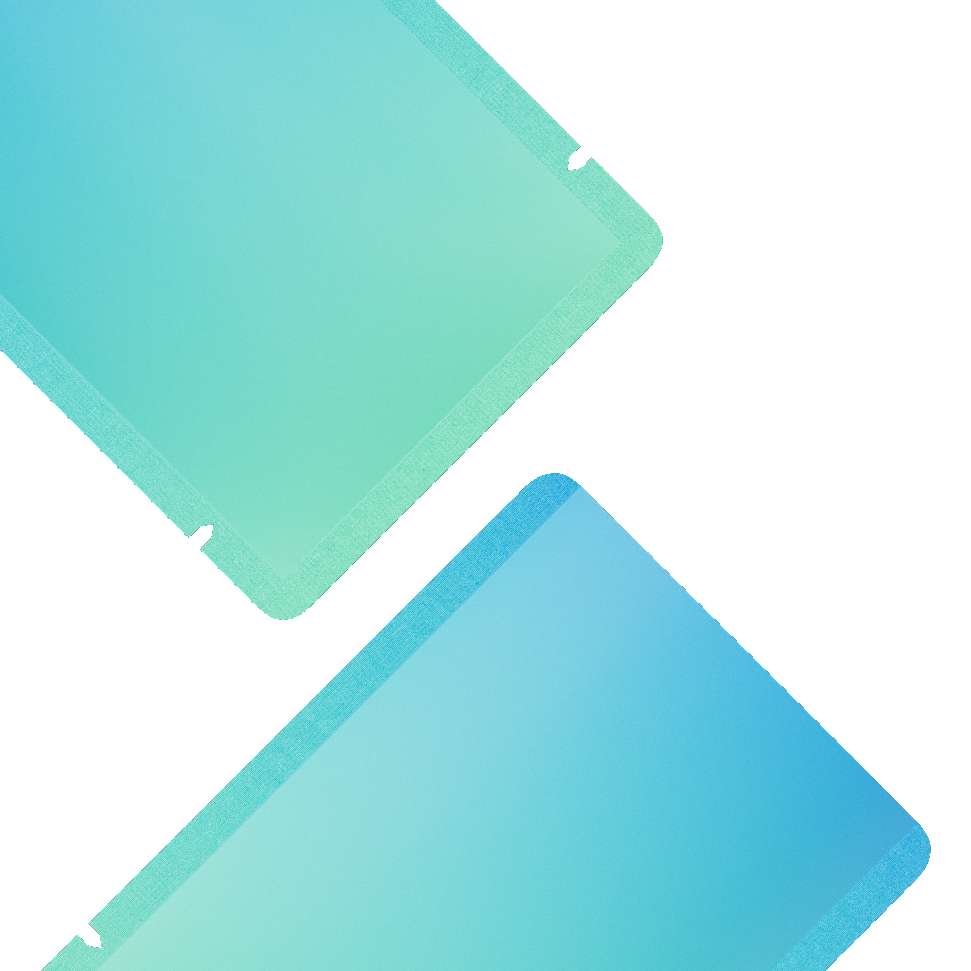 Matte Gradient Ocean Blue Double-Sided Ombre Gradient Mylar Foil SlickSeal™ Bags