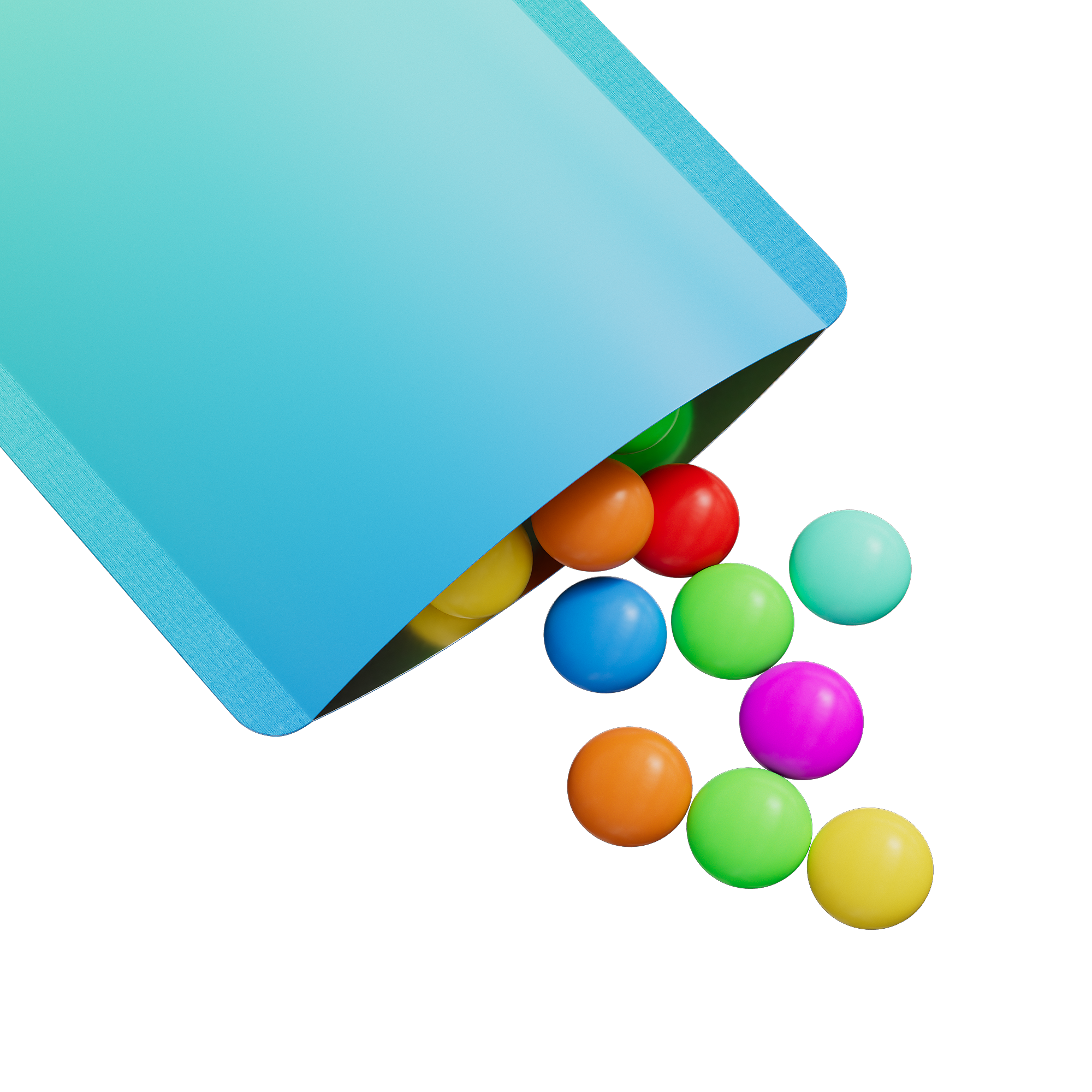 Matte Gradient Ocean Blue Double-Sided Ombre Gradient Mylar Foil SlickSeal™ Bags