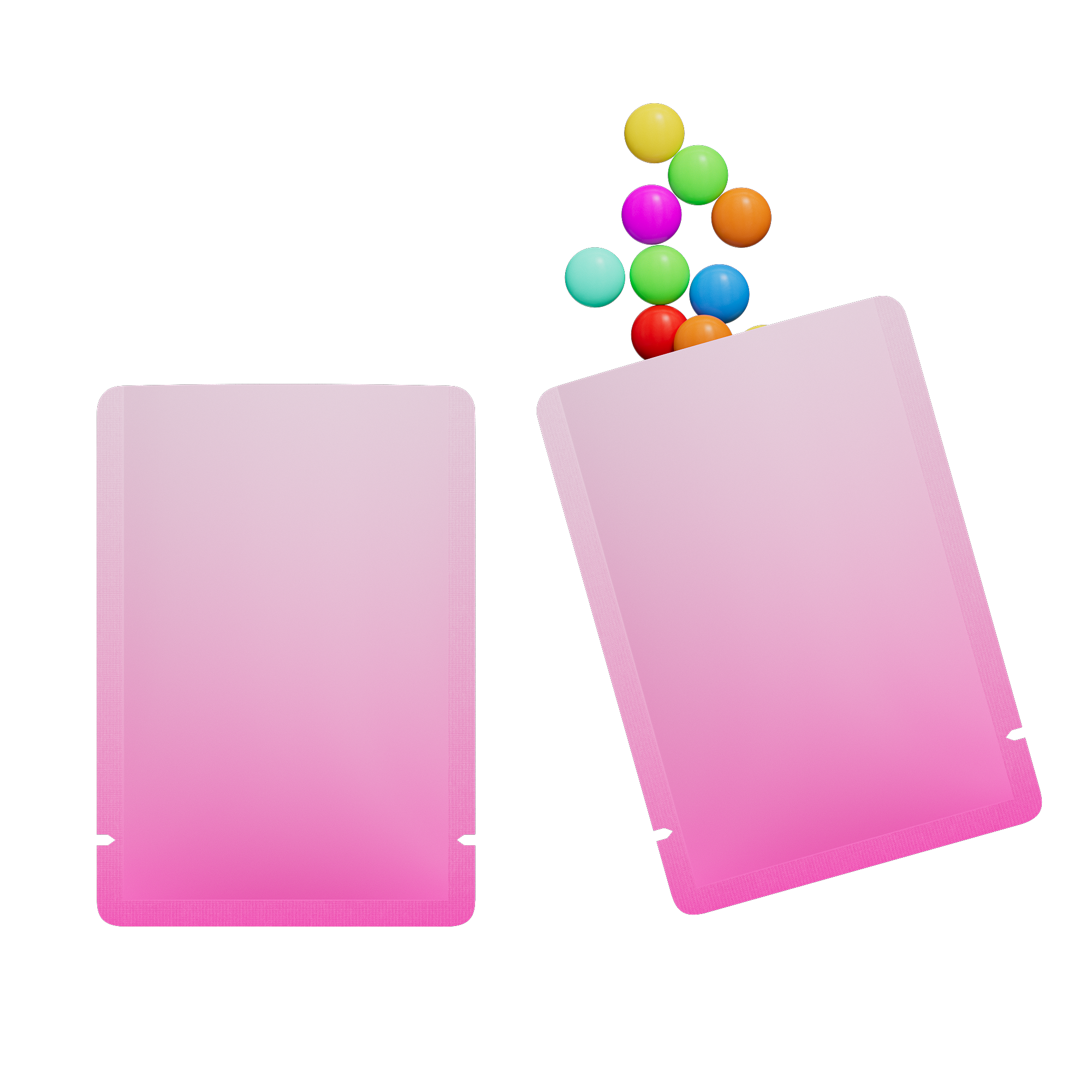 Matte Gradient Puce Pink Double-Sided Ombre Gradient Mylar Foil SlickSeal™ Bags