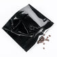 Double-Sided Glossy Café Mirror Black Horizontal Mylar StandStrong™ Coffee Valve Bags