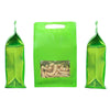 💰💰💰 QQ Studio® Smooth Matte Colored Side Gusset Stand Strong® Bags with Die Cut Handles - Citrus Green