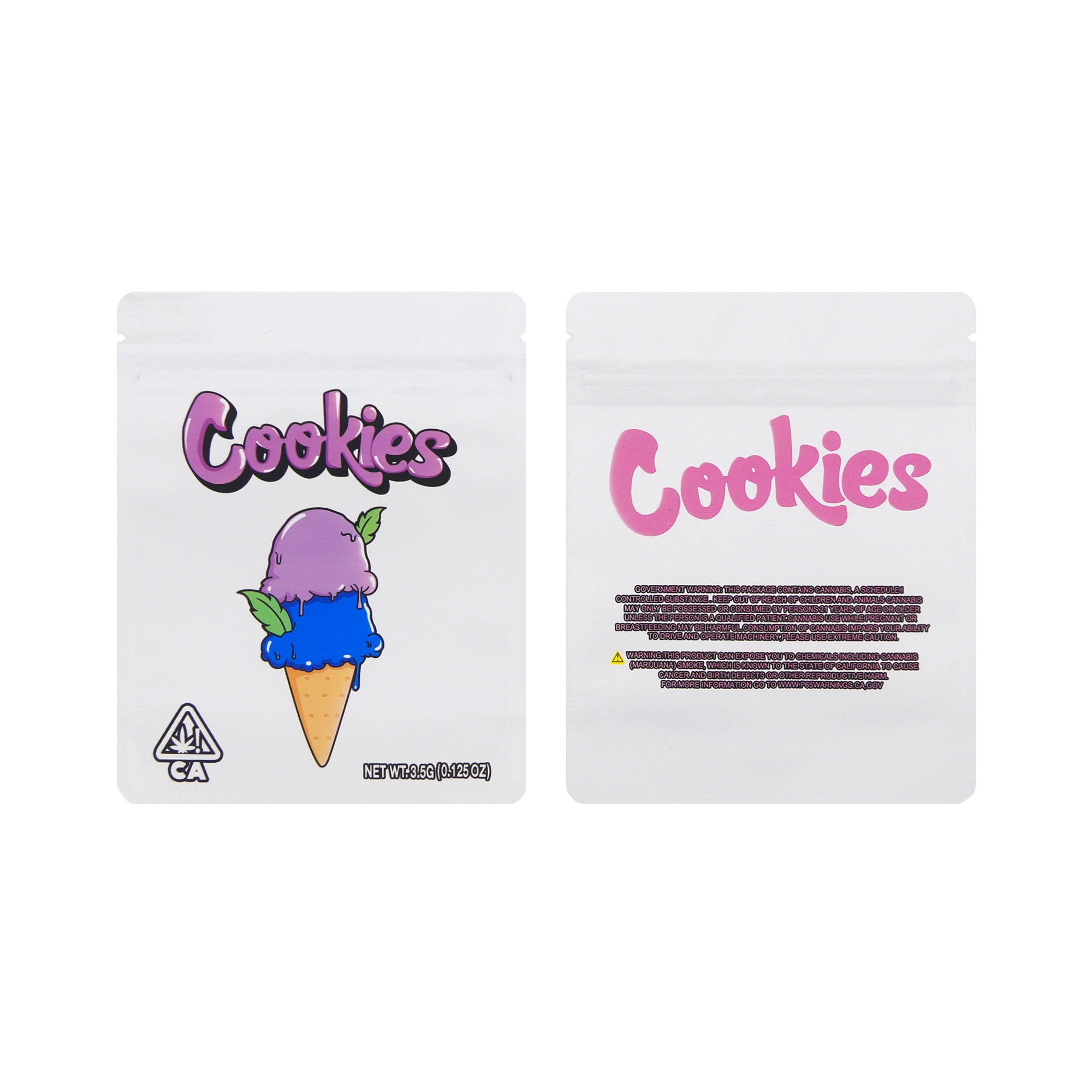 Mixed Cookie Print Smell Proof Metallic Foil Stand Strong® Bags