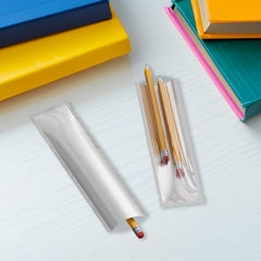 Clear Front and Aluminum SlickSeal™ Stick Pouches with Straight Corners