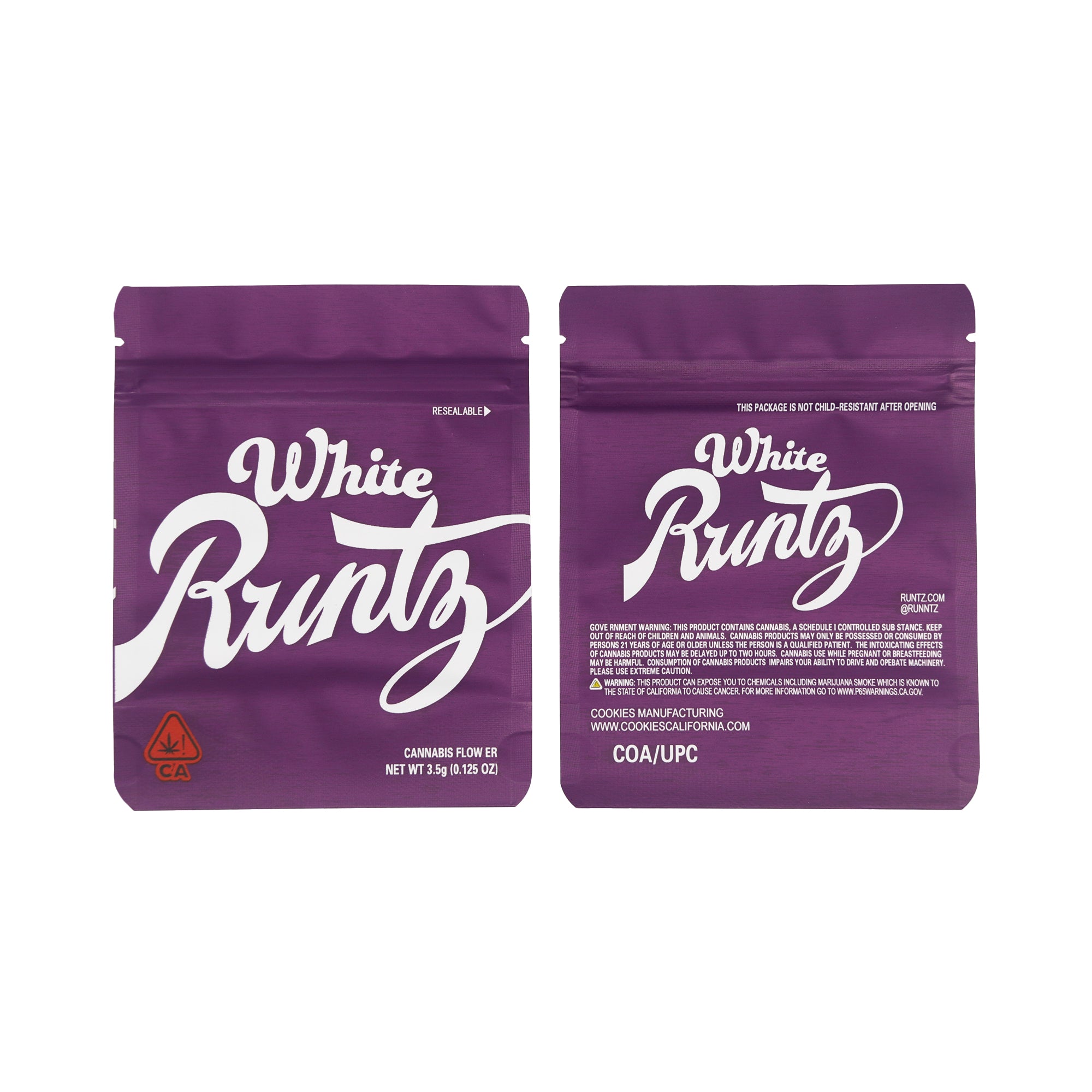 Matte Runtz OG Smell Proof Metallized Foil Stand Strong® Bags