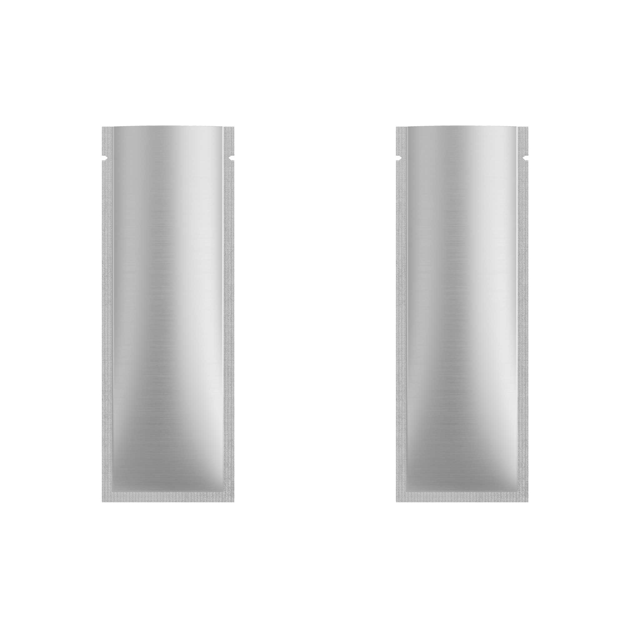 Customizable Long Metallic Aluminum Open Top Stick Pouches (Basic Printing)
