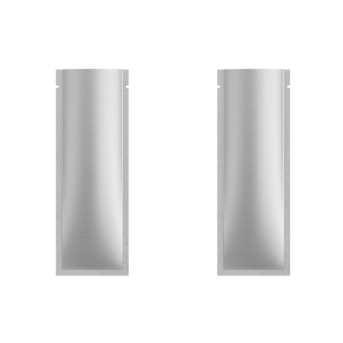 Customizable Long Metallic Aluminum Open Top Stick Pouches (Basic Printing)