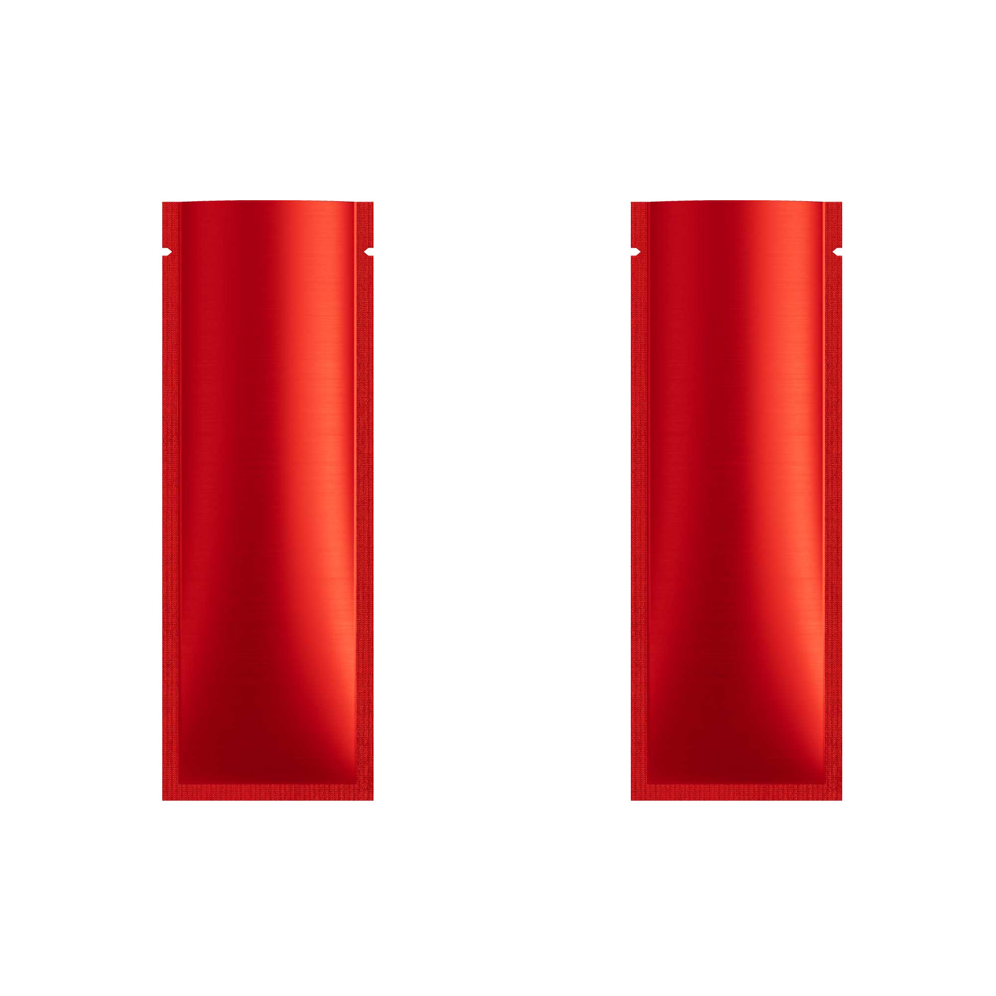 Customizable Long Metallic Aluminum Open Top Stick Pouches (Basic Printing)