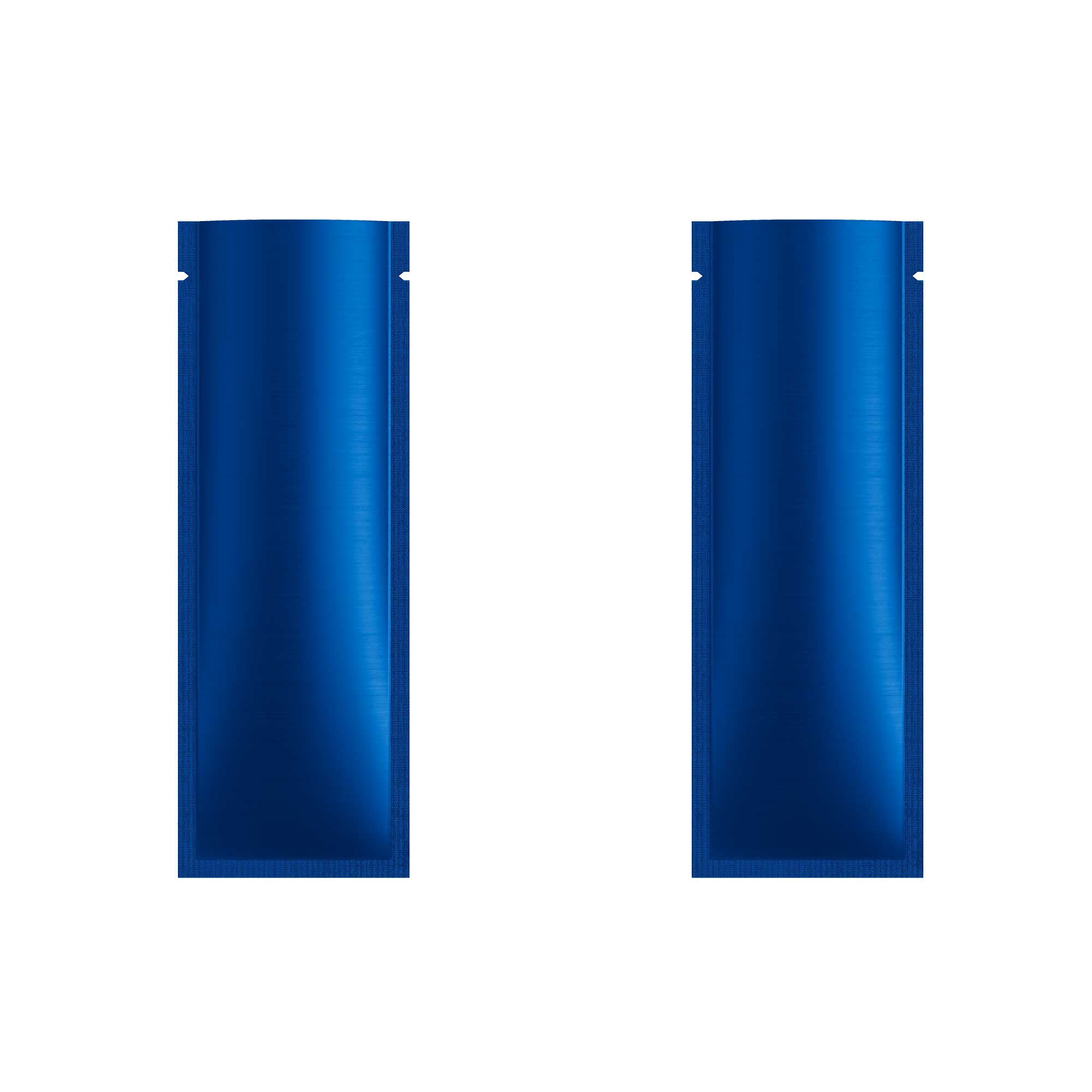 Customizable Long Metallic Aluminum Open Top Stick Pouches (Basic Printing)
