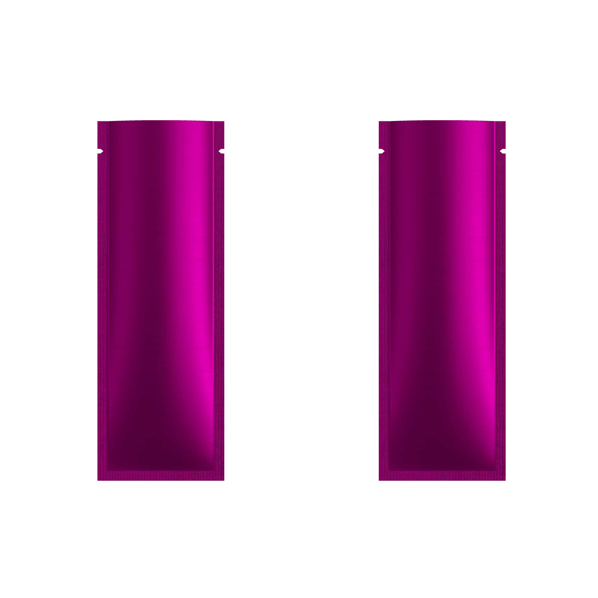 Customizable Long Metallic Aluminum Open Top Stick Pouches (Basic Printing)