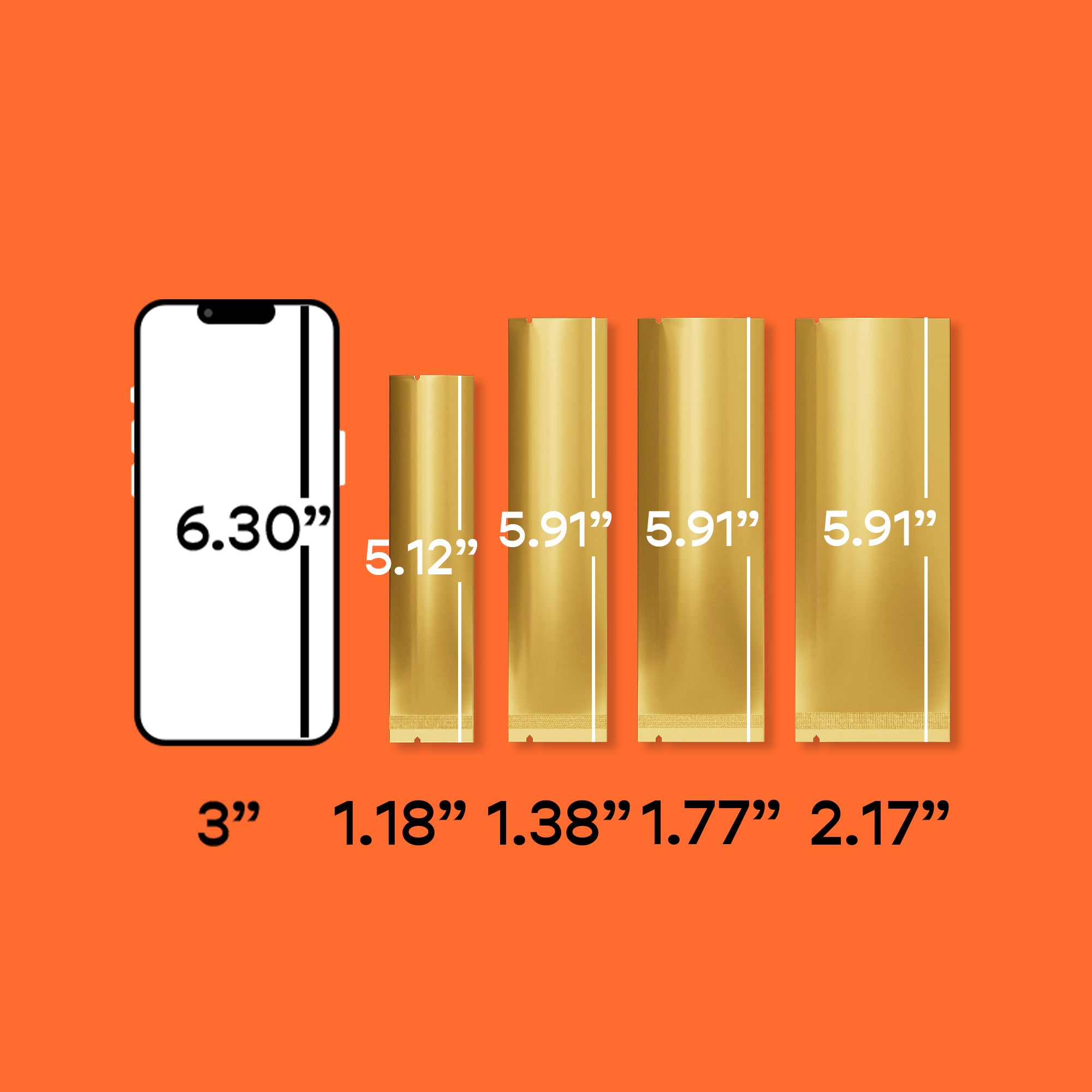 Double-Sided Matte Aluminum Foil SlickSeal™ Stick Bags