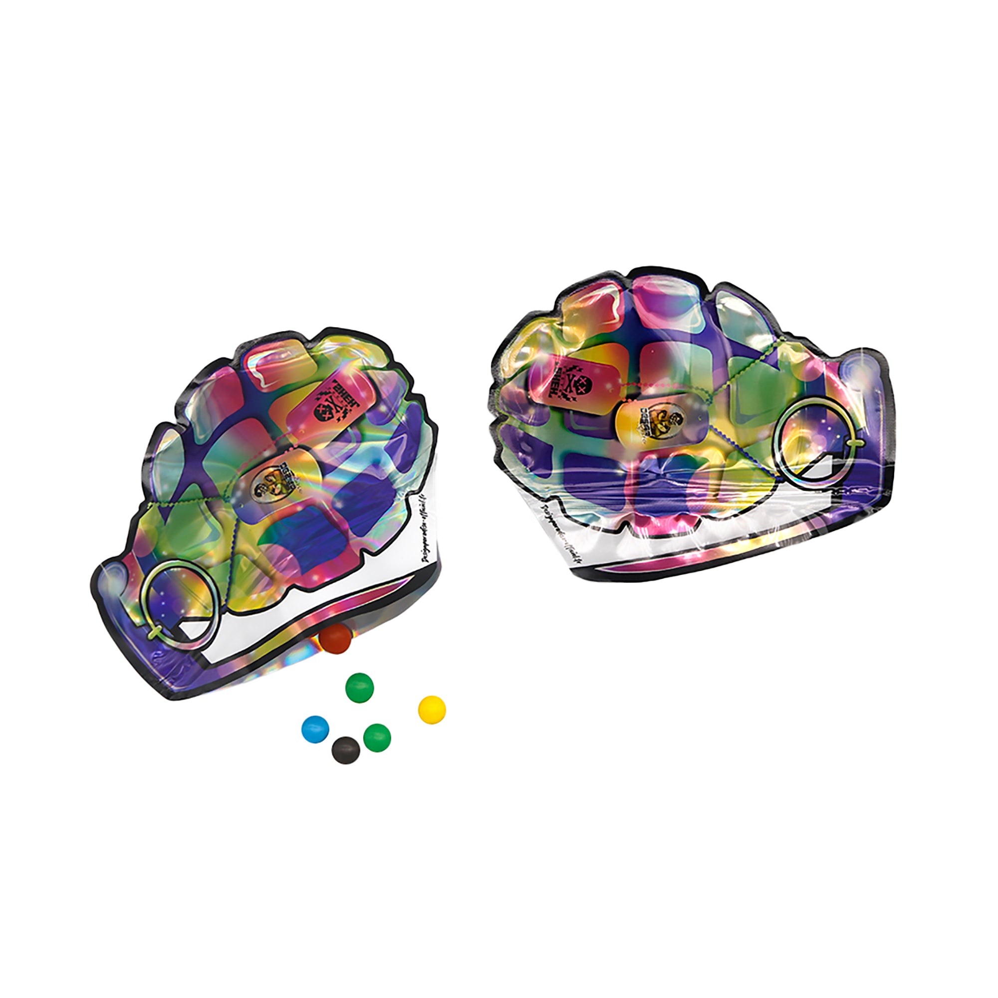 Flat Zipper Seal Bags – Holographic Grenade Die Cut Smell Proof Mylar Foil