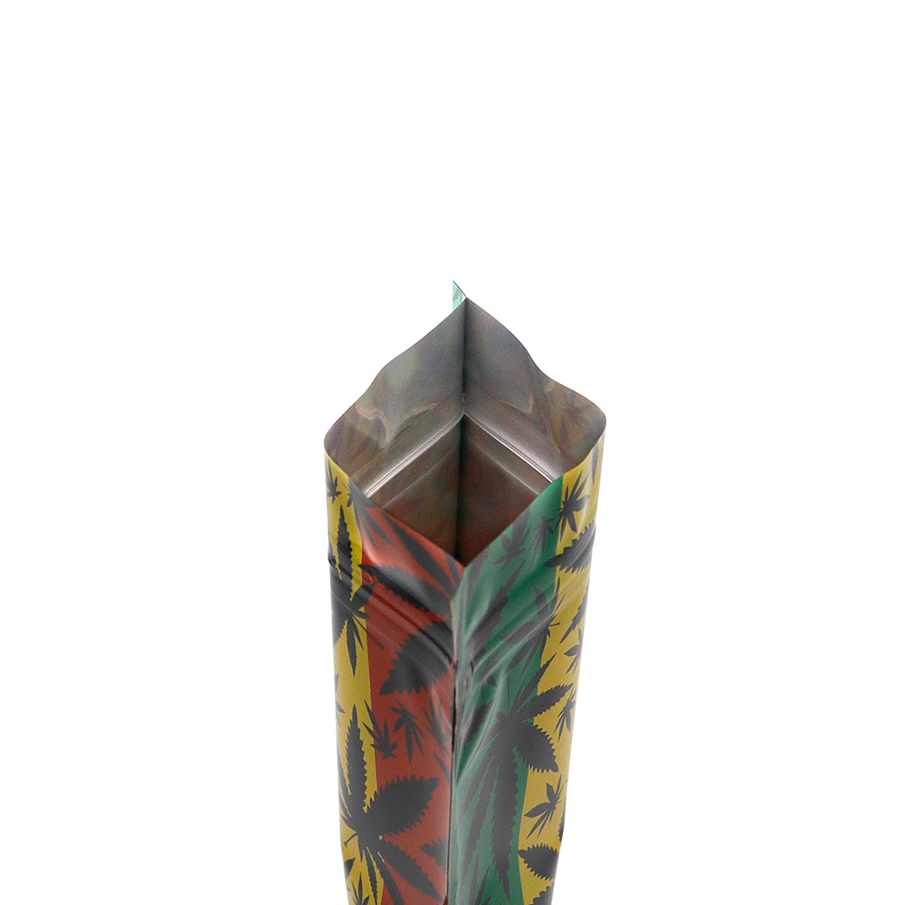 Flat Zipper Seal Bags – Holographic Jamaican Theme Smell Proof Bags