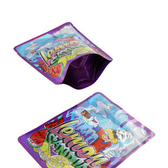 Holographic Four Designs Stand Strong® Smell Proof Mylar Foil Bags