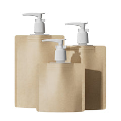 Classic Kraft Brown Stand Pouch with Top Wide Mouth Pump Dispenser