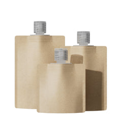 Classic Kraft Brown Stand Pouch with Top Wide Mouth Flip Top Cap